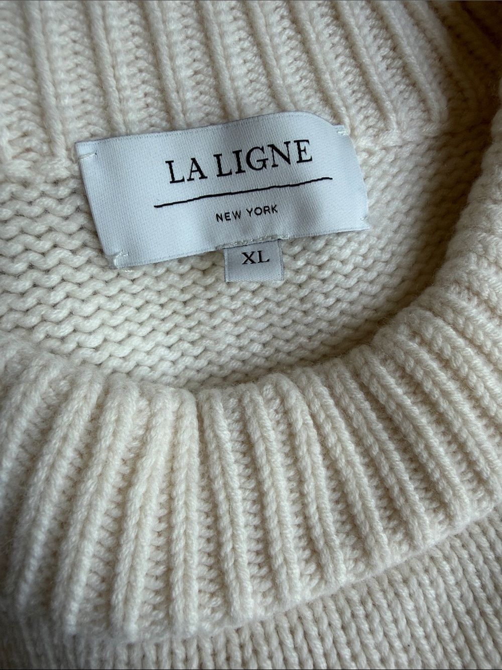 La Ligne Marin Sweater Size XL STRIPED CREAM/PERIWINKLE - Picture 9 of 11